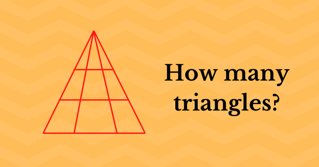 The challenge that created hysteria on the Internet. Do you know how many triangles do you see in the image?