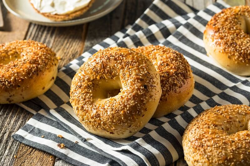 Homemade bagels from simple sourdough
