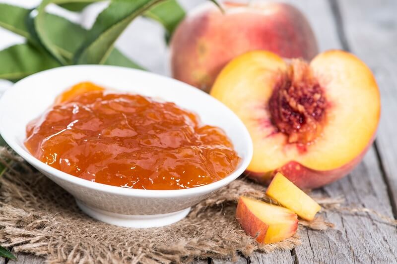 Peach jam prepared according to grandma’s recipe