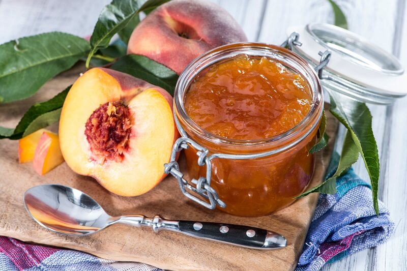 Peach jam prepared according to grandma’s recipe