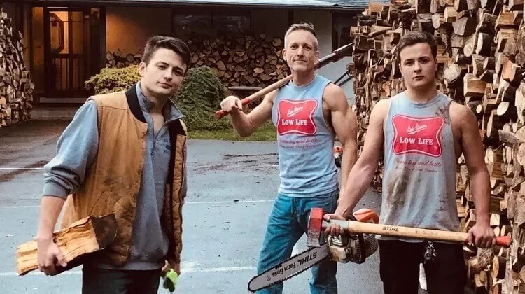 A father and his sons chopped up 80 truckloads of firewood and distributed it to the needy
